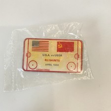Vintage April 1988 Limited Edition R. I. Saints USA vs USSR Enamel Lapel Hat Pin