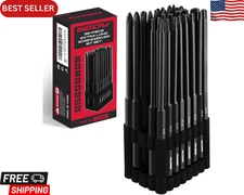 Extra Long Security Bit Set: 32-Piece S2 Steel Screwdriver Drill Bits for Tamper