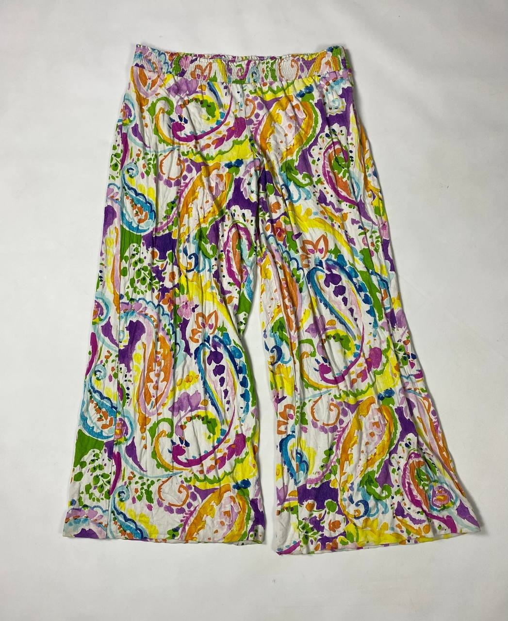 LAUREN RALPH LAUREN Multicolor Women's Wide-Leg Pants Trouser Size L