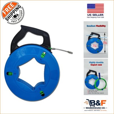 Durable 82FT Fish Tape Puller - Easy Retractable Design for Electricians