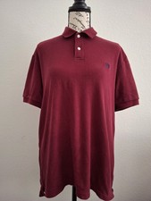 Chaps Men's Burgundy Polo Shirt Size M 100 Cotton Short Sleeve Collared Logo