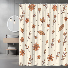Floral Pattern Shower Curtain - Cute Design for Bathroom Decor