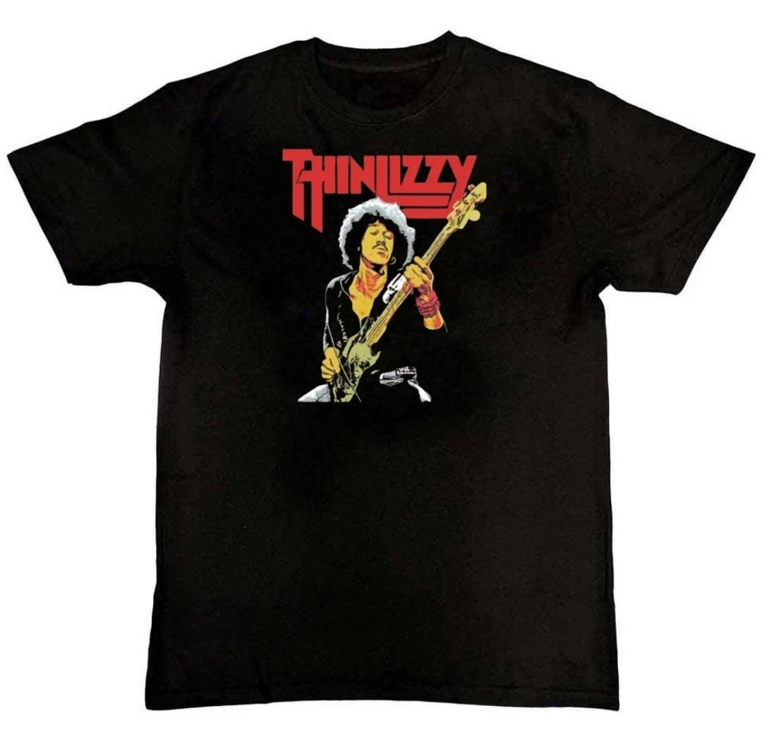 Thin Lizzy T-Shirt Ufficiale Uomo: Nuovo Logo, Taglia S, Colore Nero, Cotone, Manica Corta
