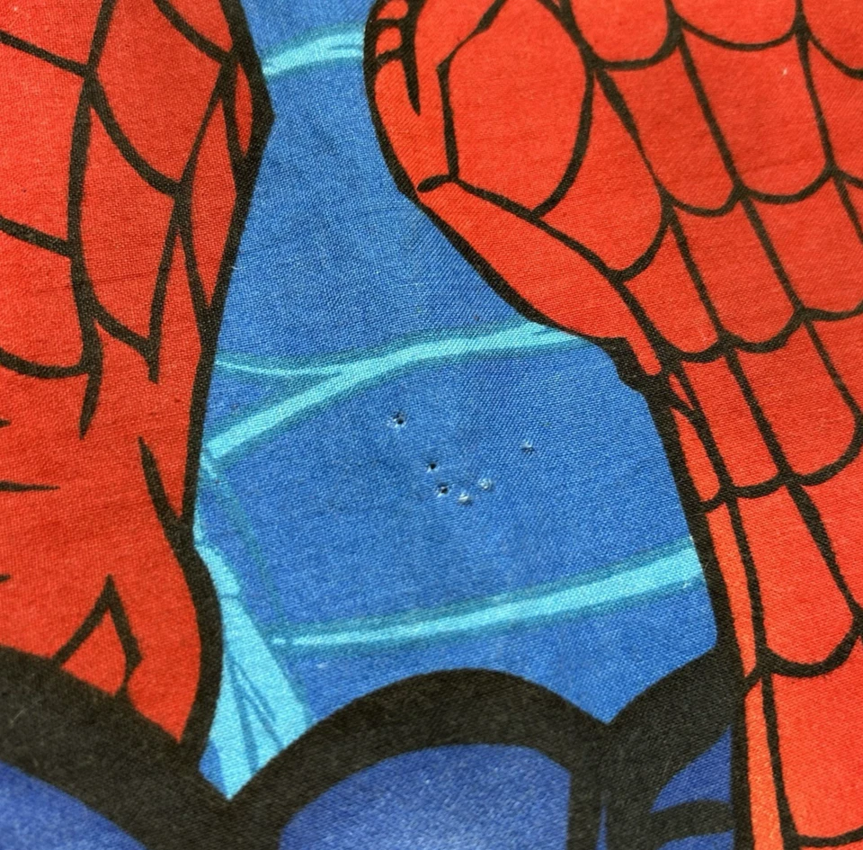 Marvel Spider-Man Comforter Bed Spread Throw Couch Blanket Vintage 90s 40x32 in. - Image 4 of 4