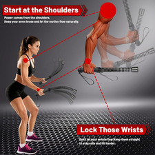 Cordless Battle Ropes 2-Pack Portable Workout Ropes HIIT Workouts Cardio Muscle