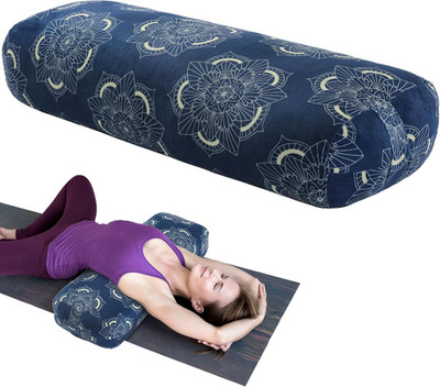 Yoga Bolster Pillow, Rectangular Yoga Bolster for Restorative & Meditation, Prof