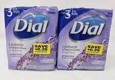 2 Pack Dial Calm Soothe Antibacterial Bar Soap Lavender Jasmine Scent 6 Bars