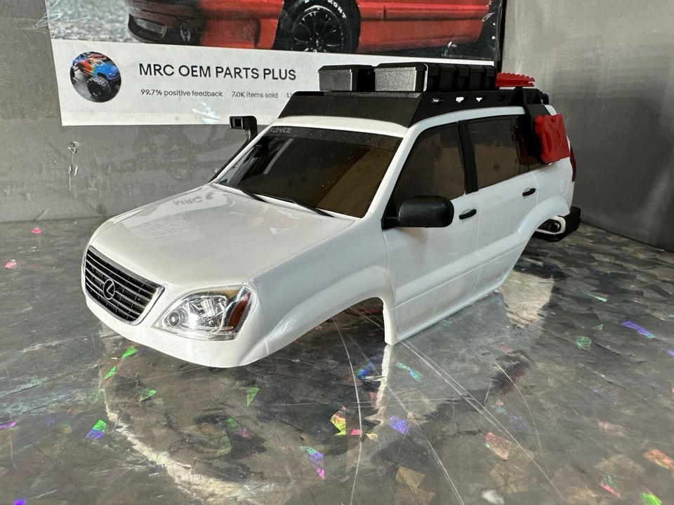 NEW Axial 1/24 SCX24 Lexus GX 470 Mini Crawler Truck Body Shell WHITE Hard W/led - Image 3 of 4