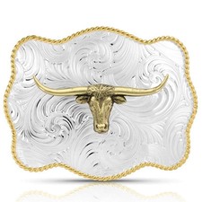 Montana Silversmiths Western Lifestyle Texas/Longhorn Made in the USA Buckle...