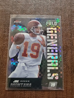 2024 Topps Finest #FG-10 Joe Montana Field Generals X-Fractor Kansas City Chiefs