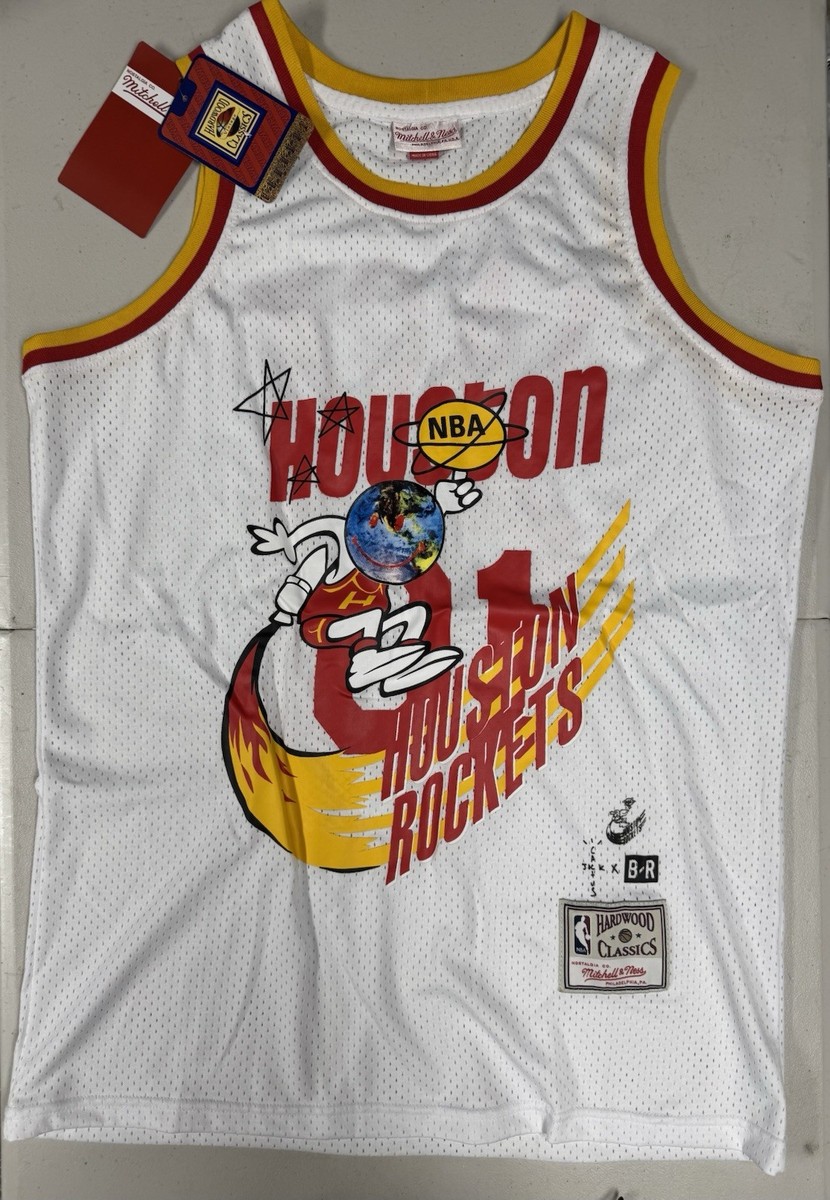Travis Scott Cactus Jack Houston Rockets White Jersey Men’s Medium NBA NWT  Rare