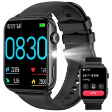 Smartwatch Herren mit Telefonfunktion LED-Leuchten Fitnessuhr IP68 …