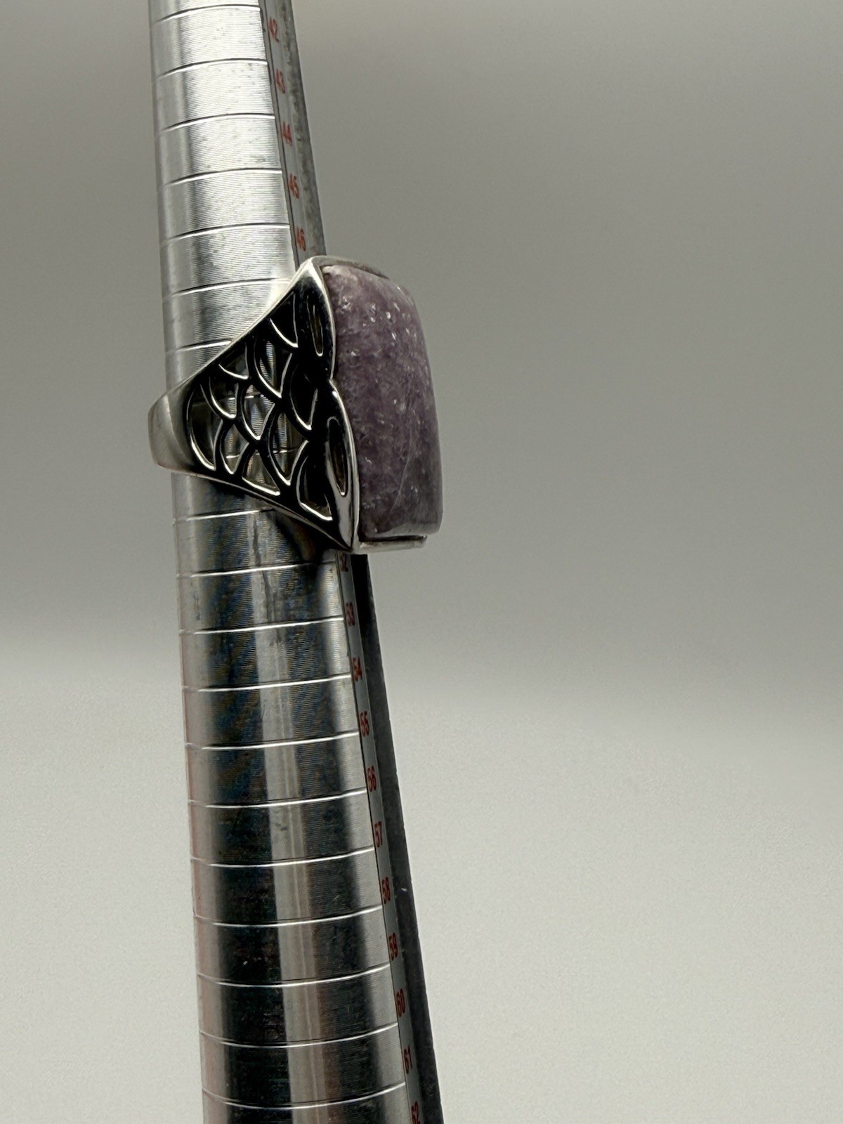 Sterling Silver Lepidolite Ring Large Statement S… - image 21