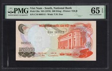 South Vietnam 500 Dong ND(1970) P28a Uncirculated Grade 65