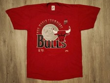 Vintage Chicago Bulls Championship T Shirt Mens Size Large 3 Peat Made In USA