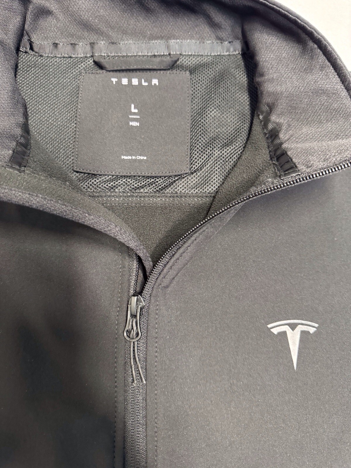 Tesla Soft-Shell Jacket Black Full Zip Fleece Mes… - image 2