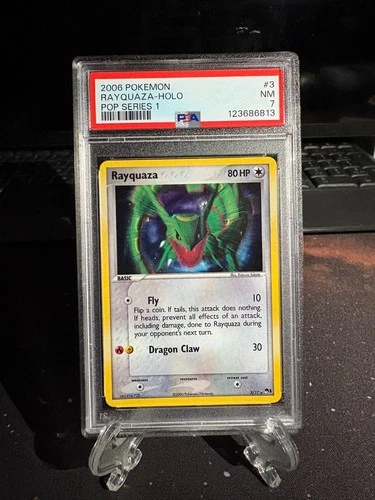PSA 7 2006 Pokemon Rayquaza -Holo Pop Series 1 #3