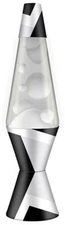 Lava® Lamp 14.5" Polygonal Black & White Tone- White Wax/Clear Liquid/B&W Polygo