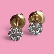 Diamonds 0.18ct 10K Yellow Gold Screw Back Ea...