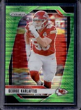 2024 Panini Prizm George Karlaftis Neon Green Pulsar #142 Chiefs