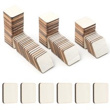 100pcs Unfinished Wood Pieces, 1 Inch Wood Square, Blank Natural Wood Squares