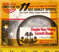 Signed Pittsburgh Program Cover Autographed Al Oliver Steve Blass Freddie Patek