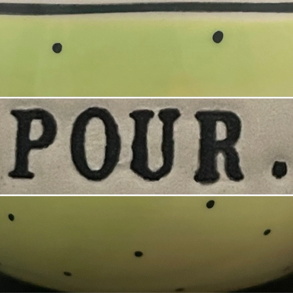 Crema de lunares Rae Dunn 2017 verde lima para verter hecha en China 4" de alto x 4" de diámetro Foto 4 de 4