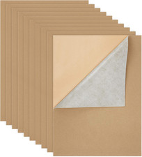 12PCS Velvet Tan Fabric Sticky Back Adhesive Felt Sheet11.5"X15.5", Self-Adhes