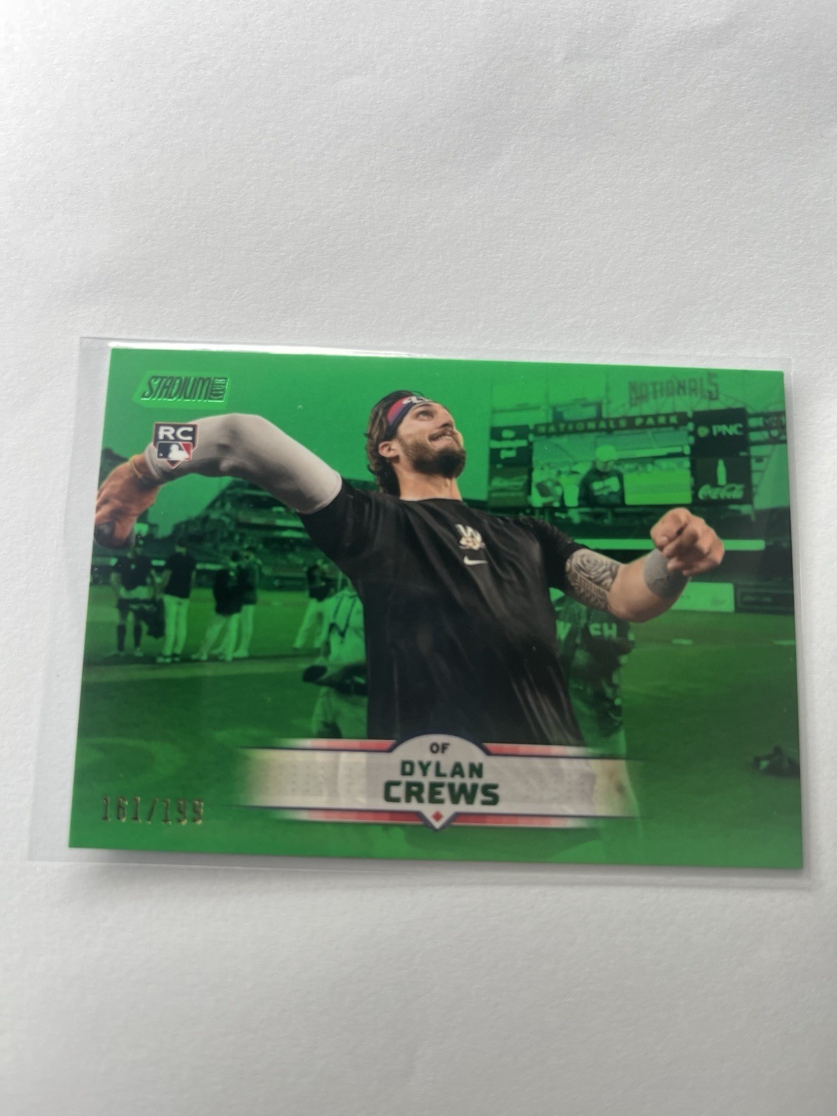 Topps 2025 Stadium Club Dylan Crews Nationals #102 Green Foil /199 RC