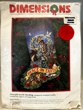 Vintage Dimensions Christmas Stocking Cross Stitch Kit - Peaceful Earth