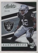 2016 Panini Absolute Rookies Spectrum Green 20/25 Karl Joseph #190 0ar