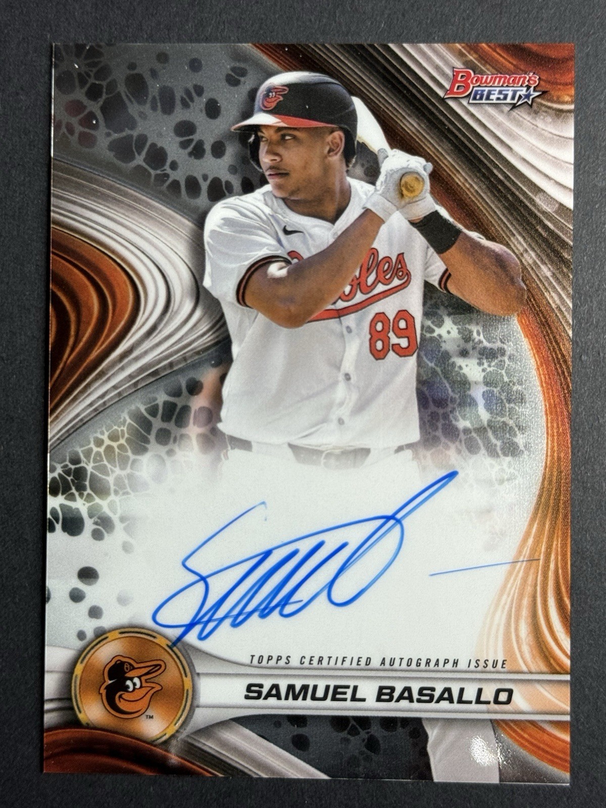 2024 Bowman's Best #B24-SB Samuel Basallo Best of 2024 Auto Rookie RC Orioles