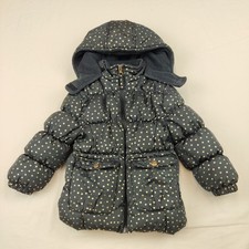 Pink Platinum Girls Fleece Lined Puffer Jacket Size 4, Black with gold confetti