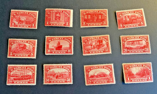 USA Paketmarken: SCHÖNE Exemplare Sc. #Q1 Q12 teils ALTSIGNIERT Kat. 860$