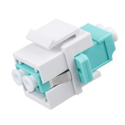 10 PCS LC/OM3 Fiber Optic Coupler Keystone Jack Duplex Multimode Adapter