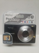 Vivitar VECS124 Popsnap 44MP Digital Camera, Black, 16X Zoom, 1080p, Micro SD