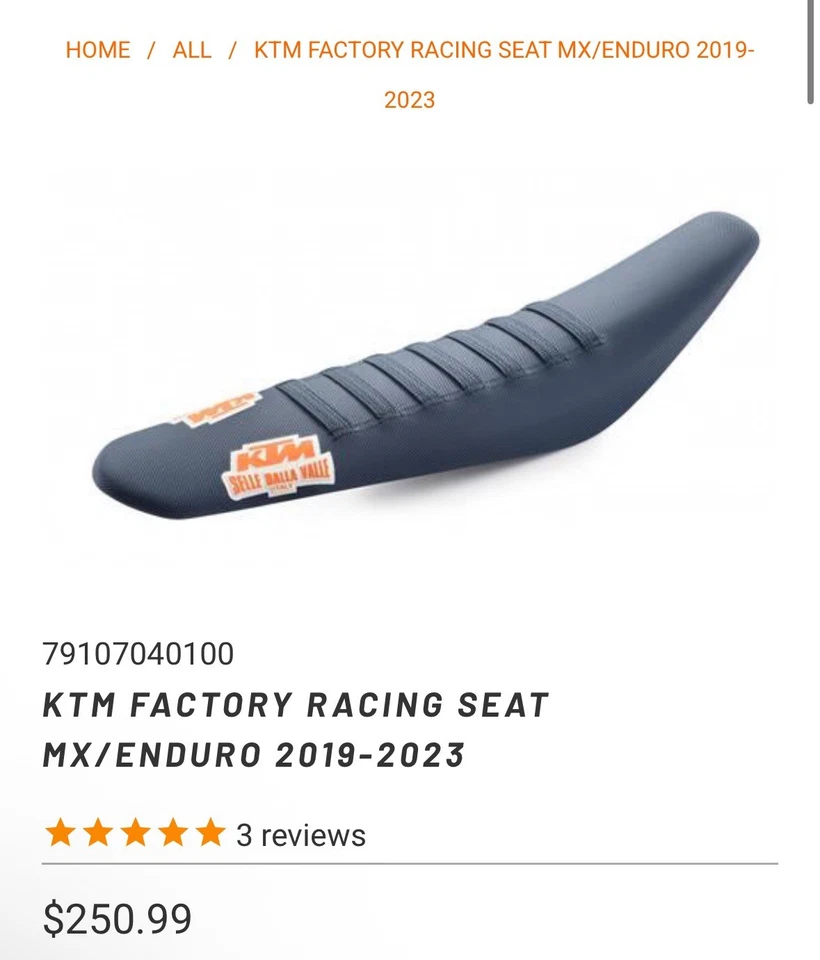 KTM Factory Racing SEATMX/ENDURO 2019-2023 - 79107040100 - Image 2 of 4