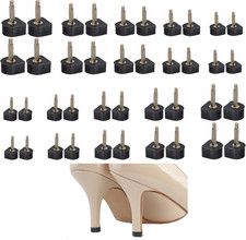20 Pairs High Heel Replacement Tips,Heel Caps for High Heels Repair Kit Dowels,A