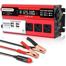 1000W 12V DC to 110V AC Car Power Inverter with LCD Screen and Converter