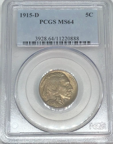 1915-D Buffalo Nickel - PCGS MS64