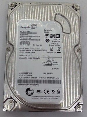 SEAGATE BARRACUDA SATA FESTPLATTE  500GB  S/N: W3TF5VAS  3,5 '' #FP4567