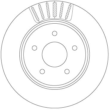 Paire de disques de frein arrière TRW DF6789 pour entretien Nissan SUV