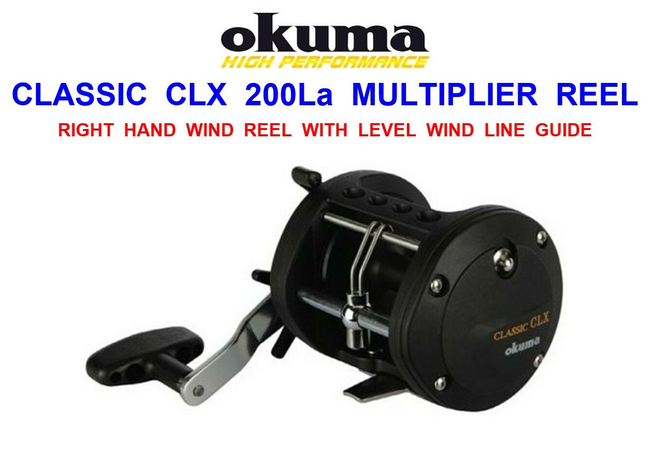 OKUMA CLASSIC CLX 200La MULTIPLIER REEL FOR SEA FISHING BEACHCASTER SURF ROD
