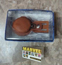 Vintage Unused Marvel Spiderman Character Pocket Watch w/Leather Belt Holder P6