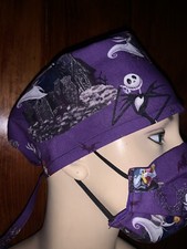Jack Skellington Scrub Cap  Face Mask Nightmare Before Christmas