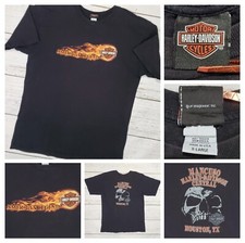 Harley-Davidson Houston TX American Legend XL Black T-Shirt Made in USA 2008