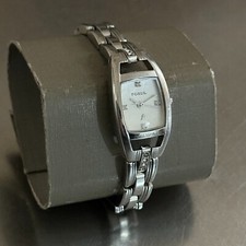 Fossil F2 Watch Women's Analog Quartz Silver Tone Gemmed ES-9956 6 inch 18 mm