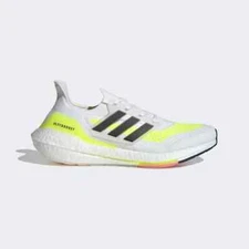 *RIGHT SHOE ONLY* MEN'S ADIDAS ULTRABOOST 21 RUNNING FY0377 WHITE YELLOW SZ 9