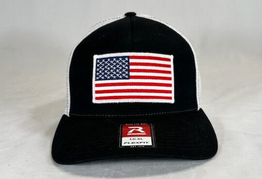 Richardson 110 American Flag Stretch Fit Mesh Back Hat L/XL