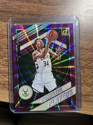 Giannis Antetokounmpo [Purple Laser] #12 2020 Donruss Complete Players card